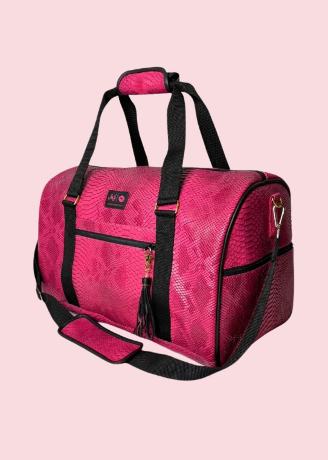 Makeup Junkie Bags - Pink Python Duffle [Pre-Order]