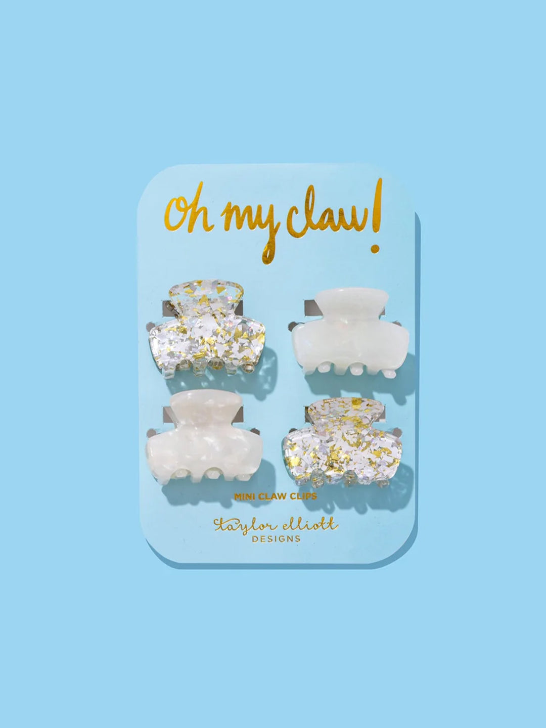 Taylor Elliot -  Mini Claw Clips - Pearl Confetti