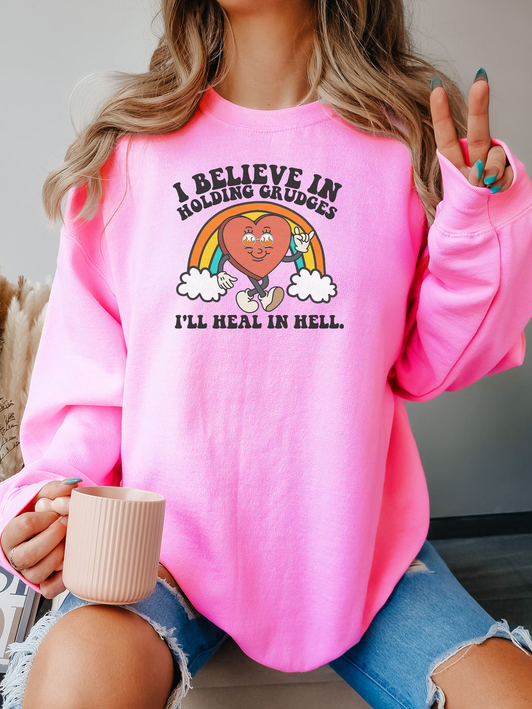 Glamfox - I Believe in Grudges Graphic Sweater