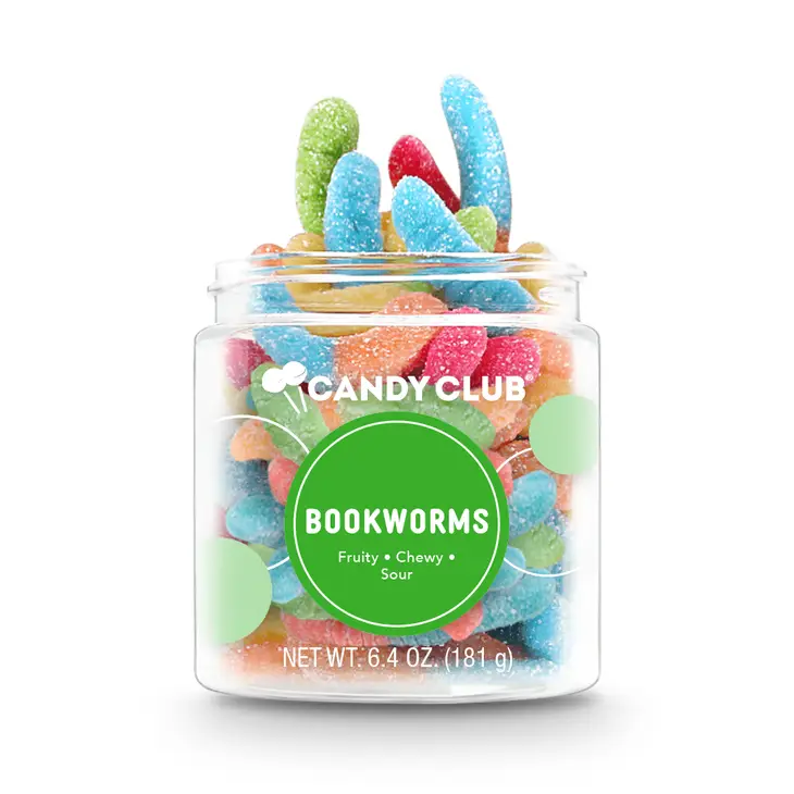 Candy Club - Bookworms Mini Candy Gummy Worms