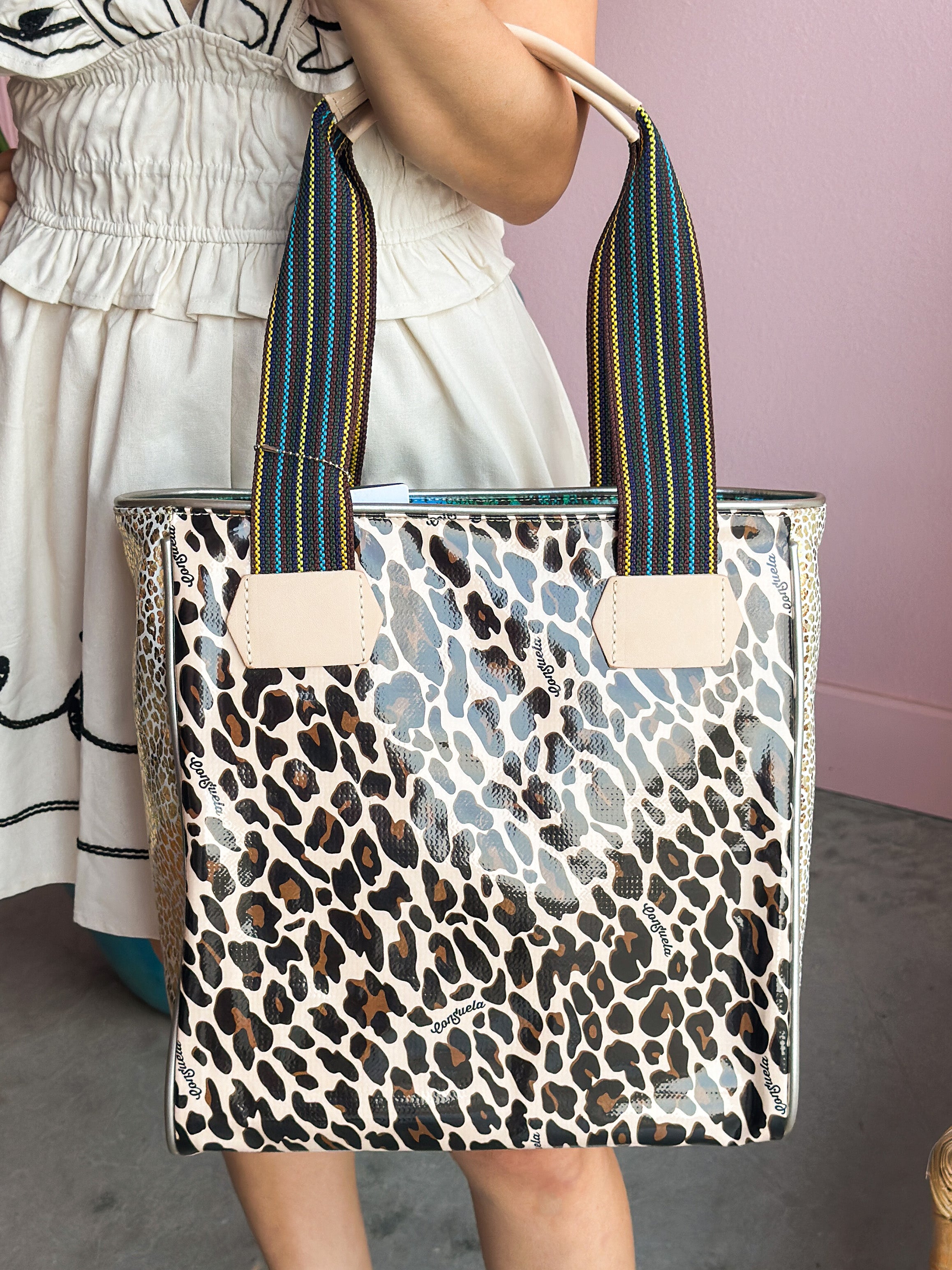 Snow leopard Consuela sale tote