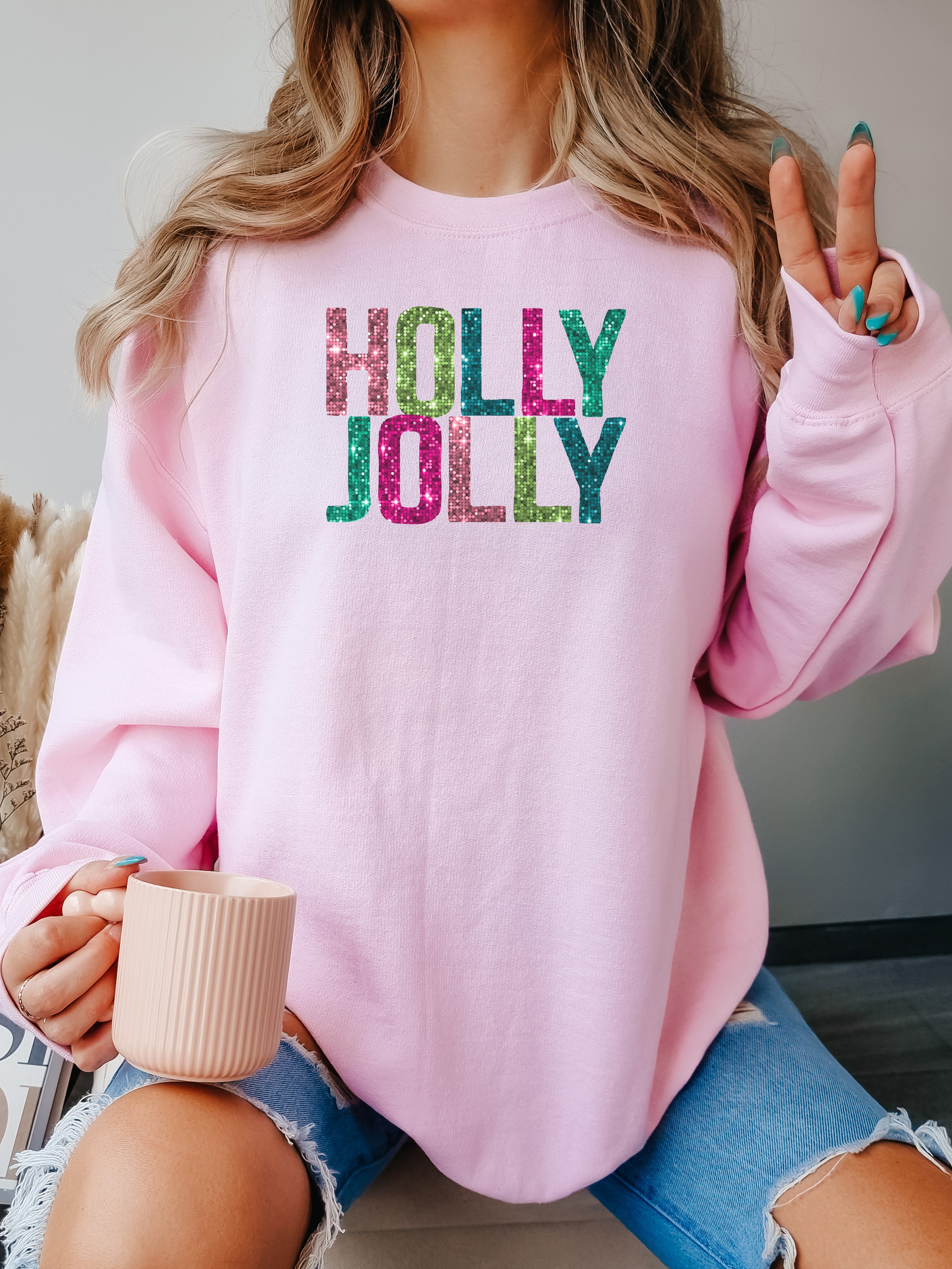 Glamfox - Holly Jolly Graphic Sweater – Glamfoxboutique.com