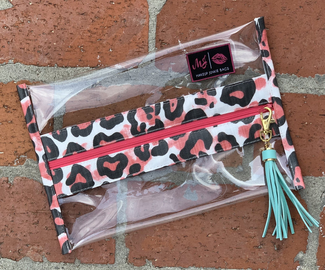 Makeup Junkie Bags - In The Clear leopard [Pre-Order]