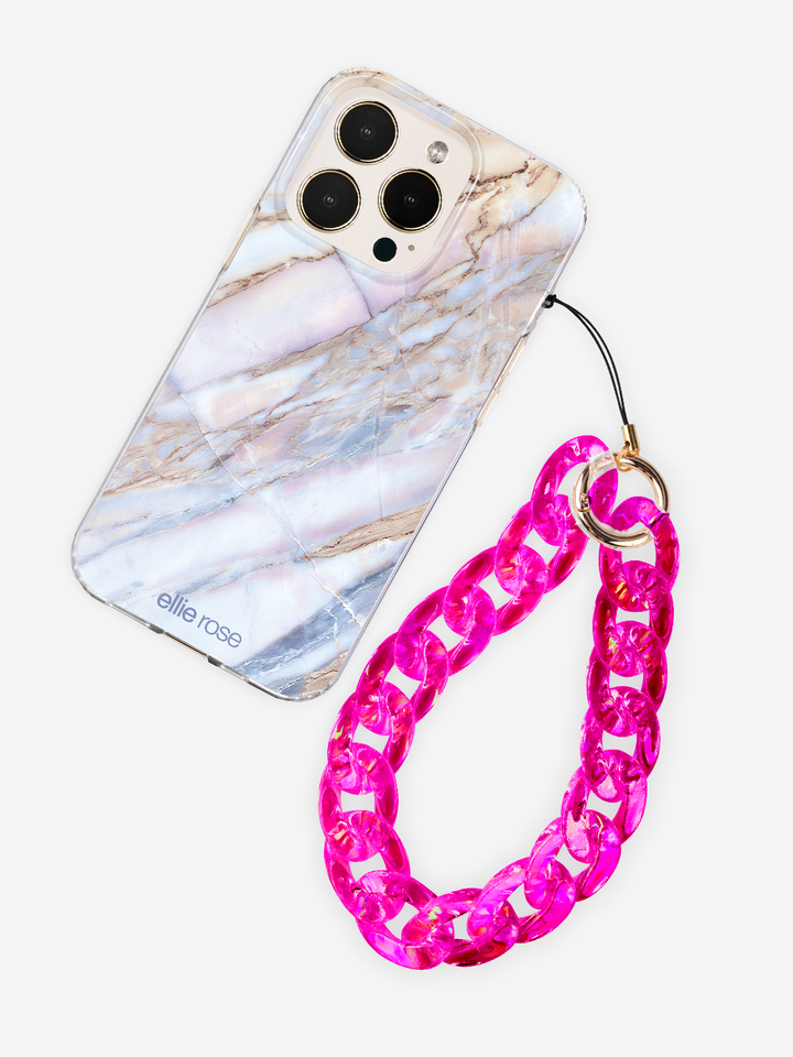Ellie Rose - Hot Pink Holographic Phone Charm