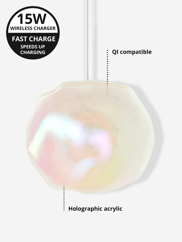 Ellie Rose - Quartz Crystal Holographic Wireless Charger
