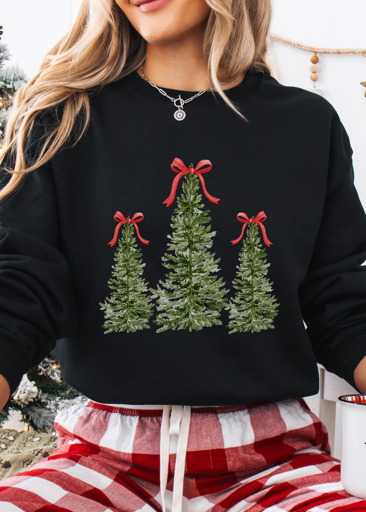 Glamfox  - Coquette Trees Graphic Crewneck