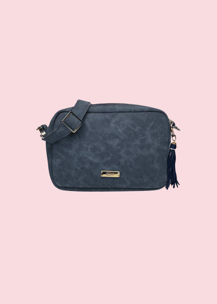 Makeup Junkie Bags - Suede Soul Sapphire Luxe Travel Bags [Pre-Order]