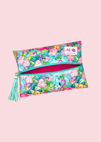 Makeup Junkie Bags - Flamingle Flat Lay [Pre-Order]