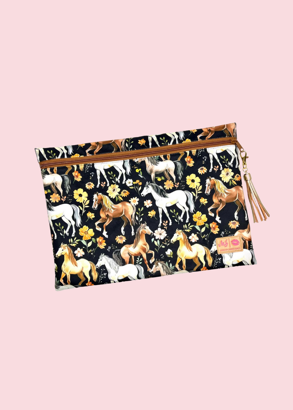 Makeup Junkie Bags - Meadow Mare Jumbo Top Zip Flat Lay [Pre-Order]