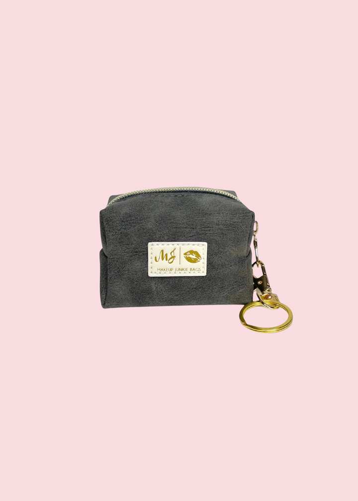 Makeup Junkie Bags - Suede Soul Graphite Luxe Travel Bags [Pre-Order]