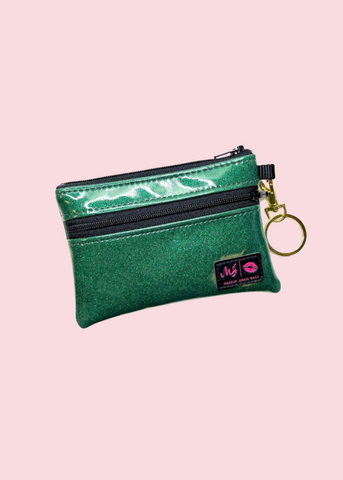 Makeup Junkie Bags - Emerald Glitter Zip It [Pre-Order]