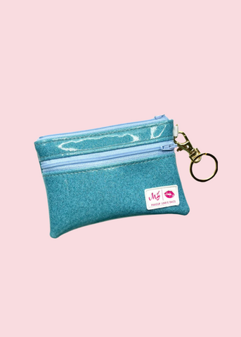 Makeup Junkie Bags - Glitter Sky Blue Zip It [Pre-Order]