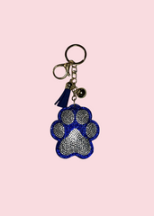 All That Glitterz - Bling Blue Paw Key Chain