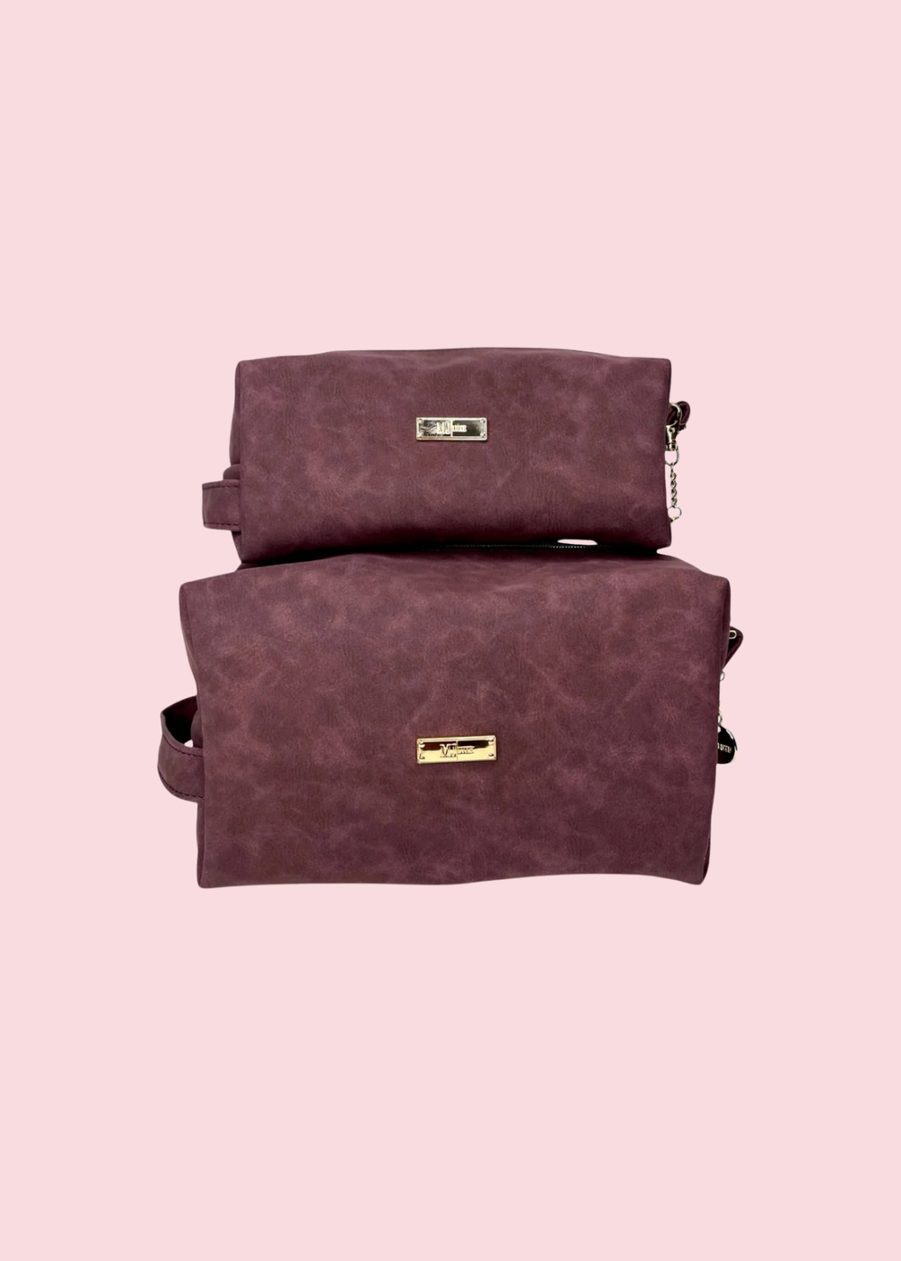 Makeup Junkie Bags - Suede Soul Bordeaux Luxe Bobbie Bags [Pre-Order]