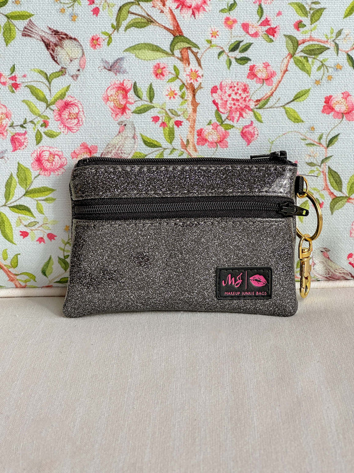 Makeup Junkie Bags - Glitter Slate Zip It [Ready to Ship]