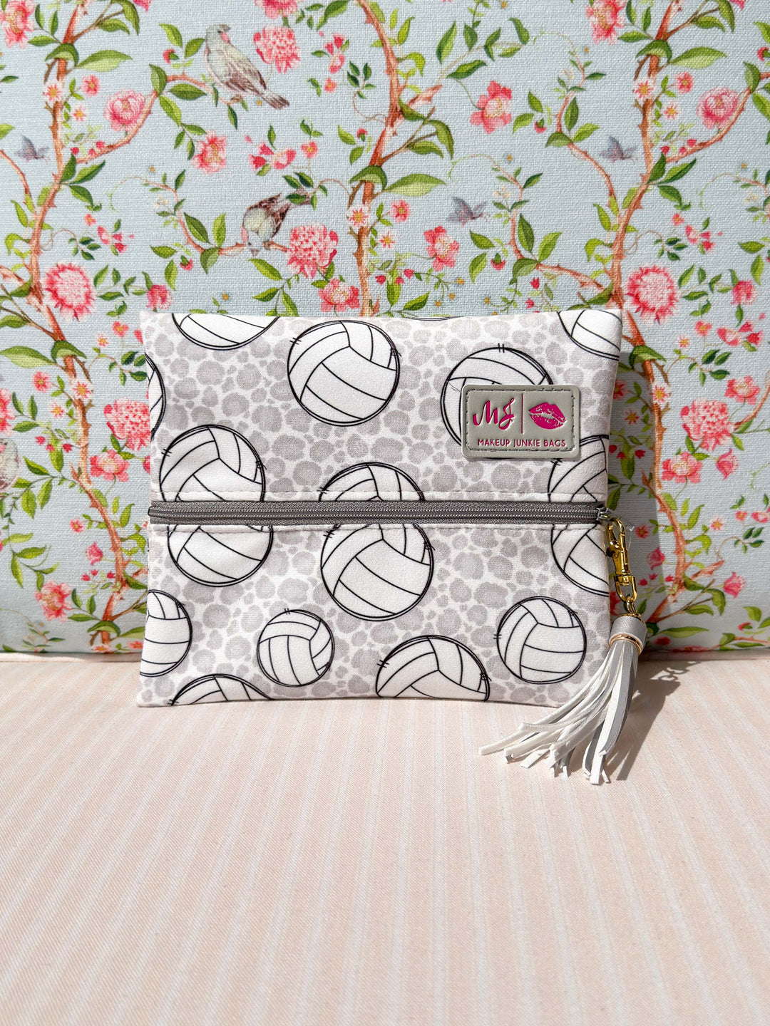 Makeup Junkie Bags - Grey Sports Fan Volleyball Travel Bags [Pre-Order]