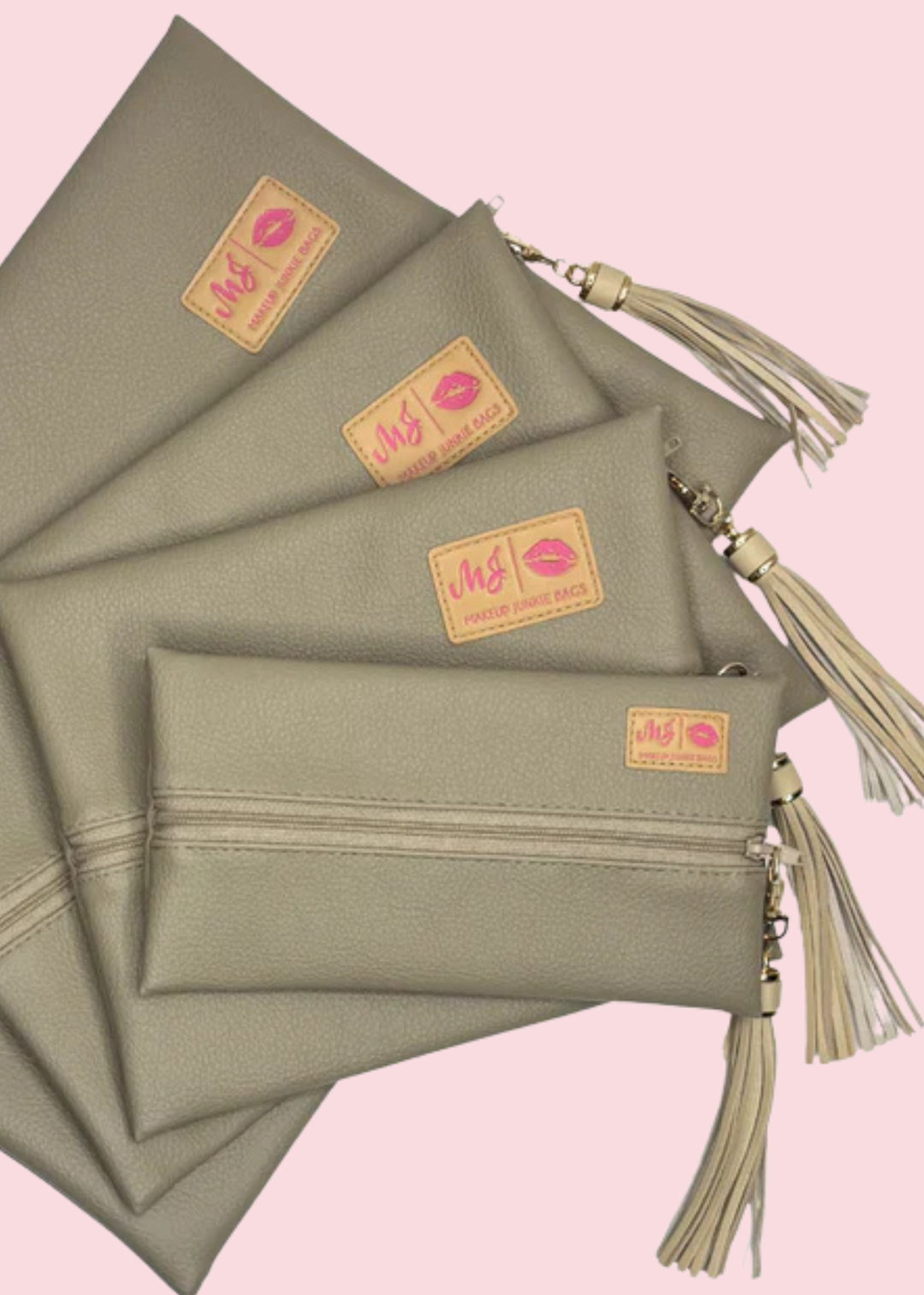 Makeup Junkie Bags - Taupe Notch Travel Bags [Pre-Order]