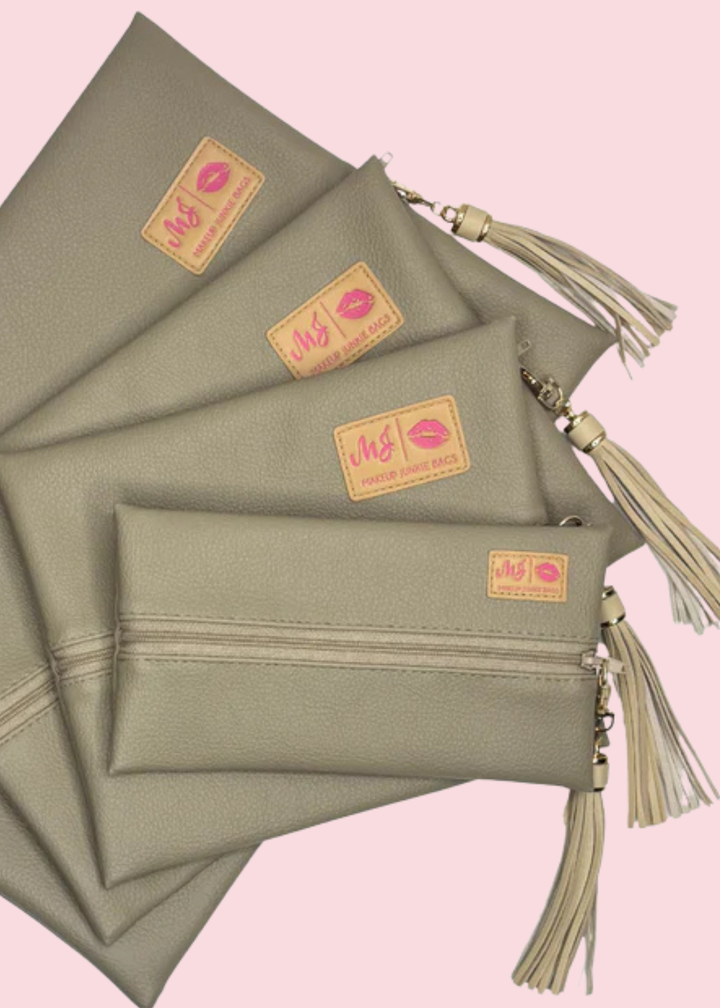 Makeup Junkie Bags - Taupe Notch Travel Bags [Pre-Order]