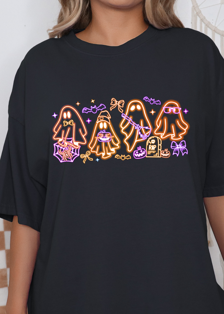 Glamfox  - Neon Coquette Ghost Graphic Tee