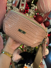 Makeup Junkie Bags - Dusty Blush Pretty In Plaid Luxe Sidekick [Ready to Ship]