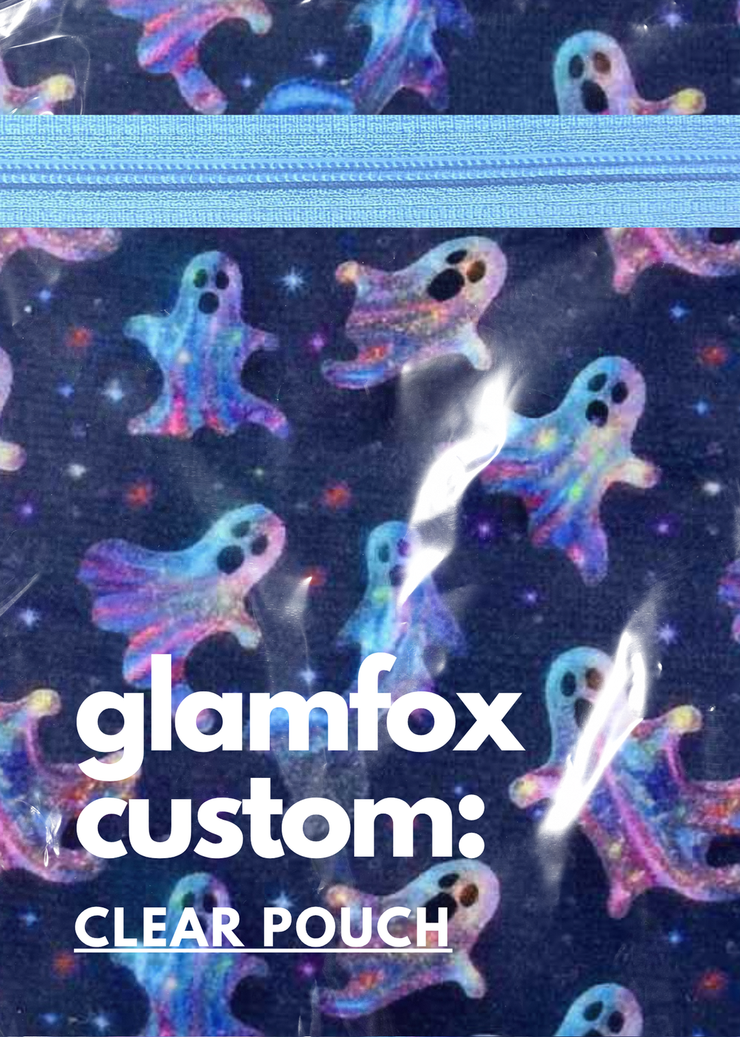 Makeup Junkie Bags - Glimmer Ghosts Clear Pouch [Pre-Order] - Ships September