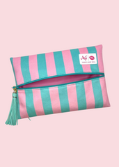 Makeup Junkie Bags - Cabana Mint Flat Lay [Pre-Order]