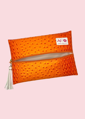 Makeup Junkie Bags - Dune Tangerine Flat Lay [Pre-Order]