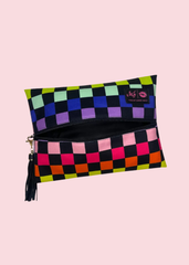Makeup Junkie Bags - Colorful Check Travel Bags [Pre-Order]
