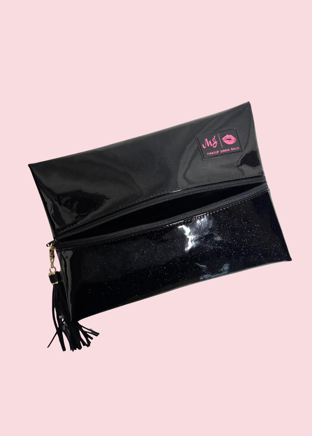 Makeup Junkie Bags - Onyx Stardust Glitter Travel Bags [Pre-Order]