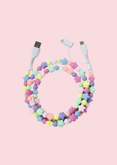 Glamfox - Rave Candy Beaded Phone Charger [Dual USB-C & Lightning]