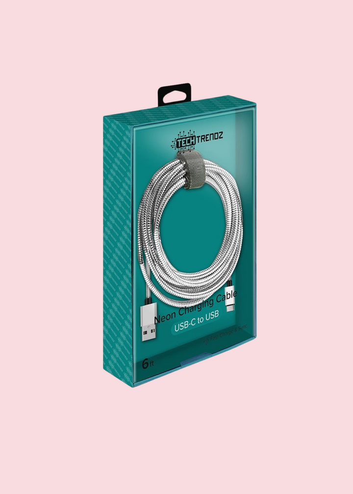 Tech Trendz - Metallic 6ft USBC Cable