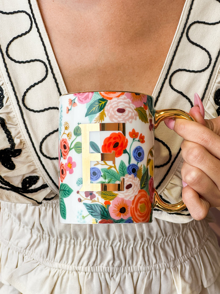 Rifle Paper Co. - Garden Party Porcelain Monogram Mug