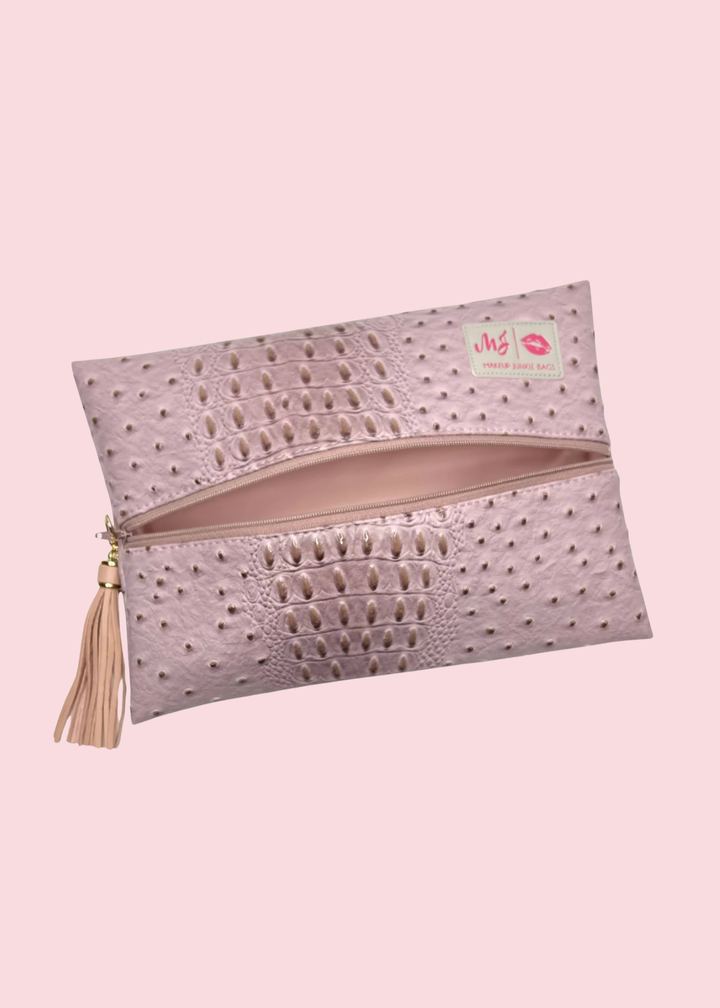 Makeup Junkie Bags - Dune Dusty Blush Flat Lay [Pre-Order]