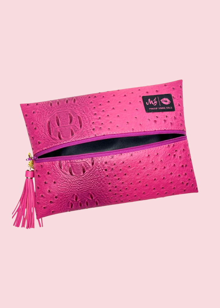 Makeup Junkie Bags - Dune Fuchsia Flat Lay [Pre-Order]