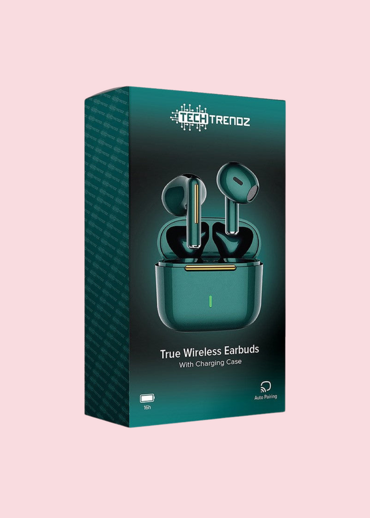 Tech Trendz - Metallic Wireless Earbuds