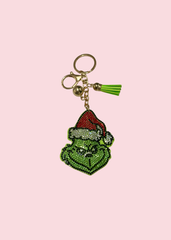 Suzy Q - Grouchy Christmas Crystal Keychain