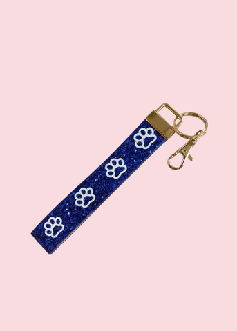 All That Glitterz - Bling Paw Blue & White Wristlet Strap