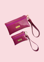 Makeup Junkie Bags - Orchid Glitter Luxe Demi Wristlet [Pre-Order]