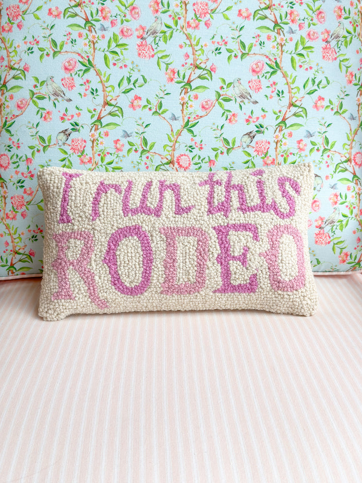 Peking Handicraft - I Run This Rodeo Hook Pillow