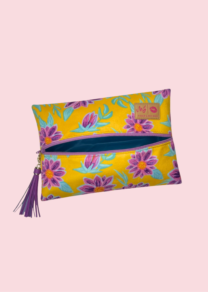 Makeup Junkie Bags - Amethyst Bloom Travel Bags ]Pre-Order]