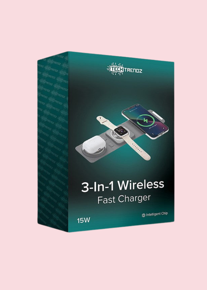 Tech Trendz - 3-in-1 Wireless Fast Charger