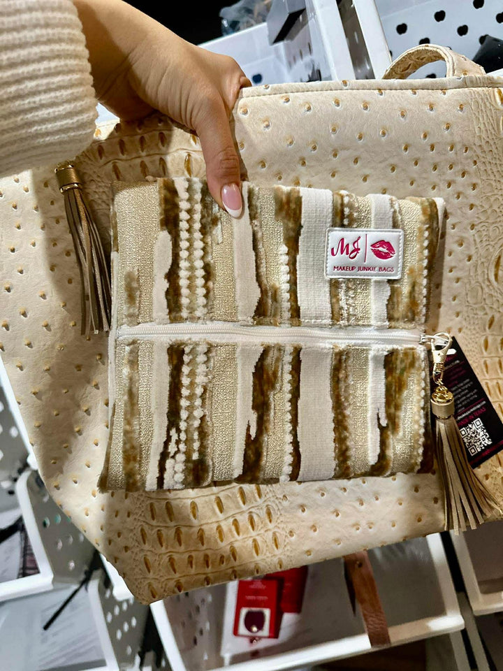 Makeup Junkie Bags - Dallas Champagne Travel Bags [Pre-Order]
