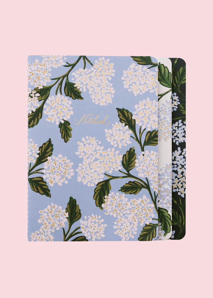 Rifle Paper Co. - Assorted Set of 3 Hydrangea Notebooks