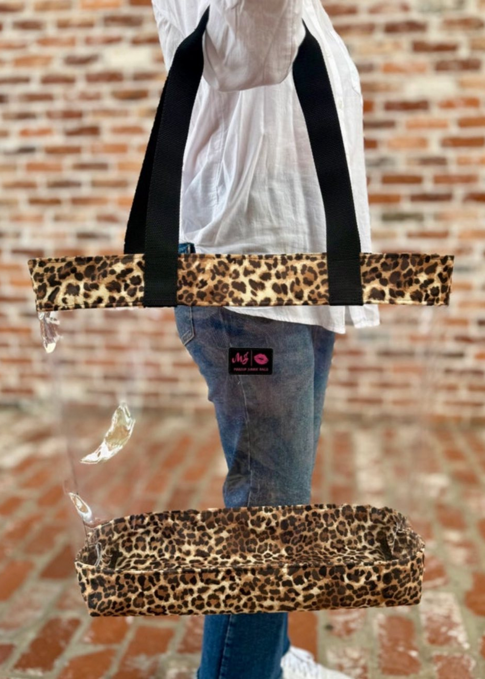 Makeup Junkie Bags - Lady Leopard Clear Beach Tote [Pre-Order]