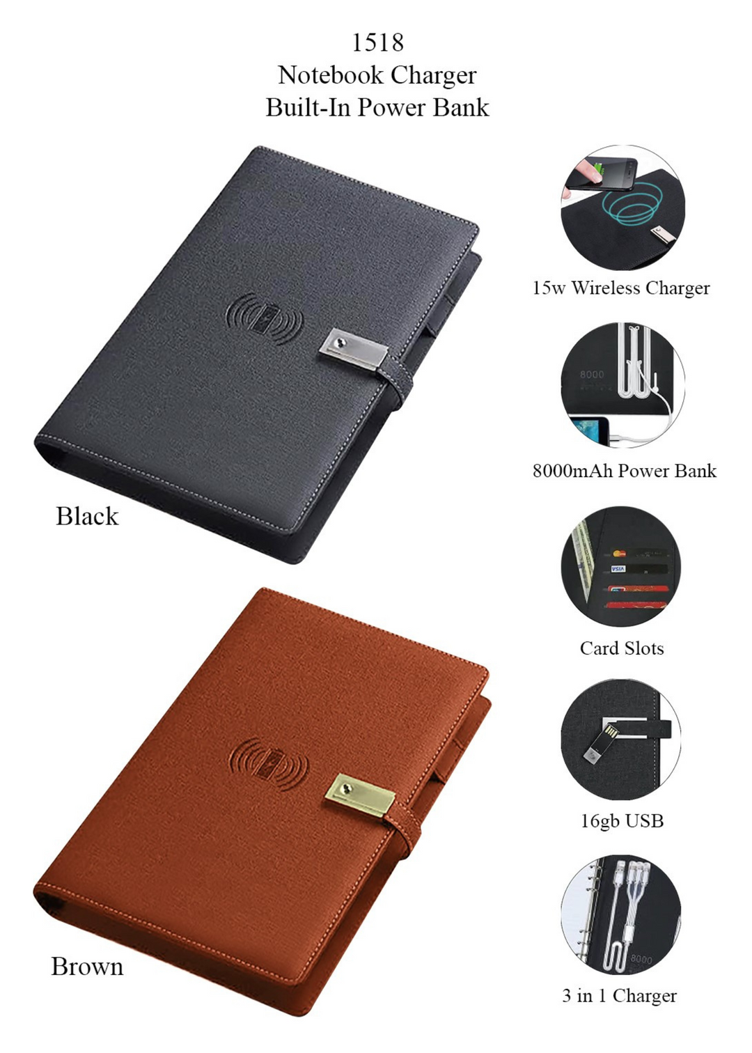 Tech Trendz - Notebook Built-in Charging Bank