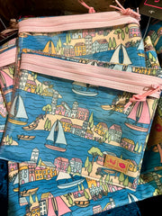 Makeup Junkie Bags - Mykonos XL Zippy Clear Pouch [Pre-Order]