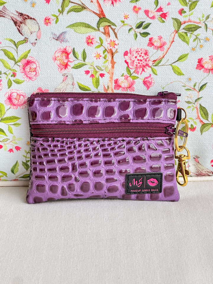 Makeup Junkie Bags - Bubble Gator Amethyst Zip It [Ready to Ship]