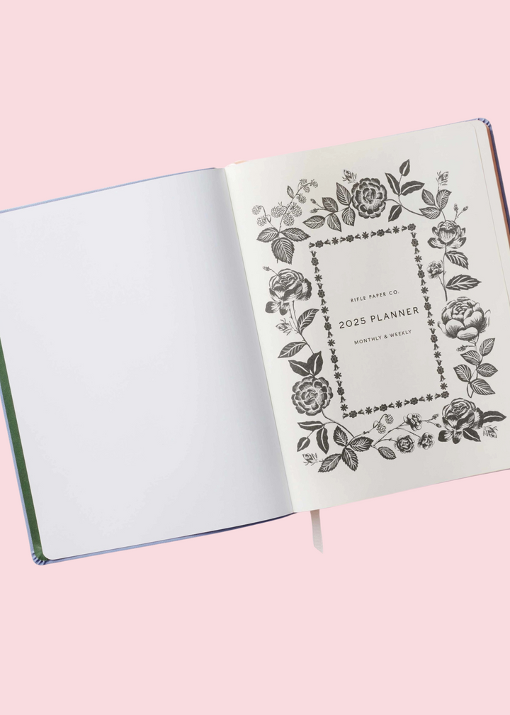 Rifle Paper Co. - 2025 English Rose 12-Month Bookbound Planner