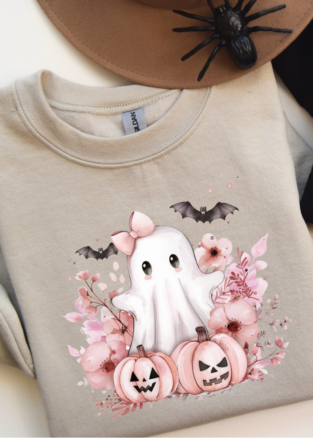 Glamfox  - Blush Ghostie Halloween Graphic Tee