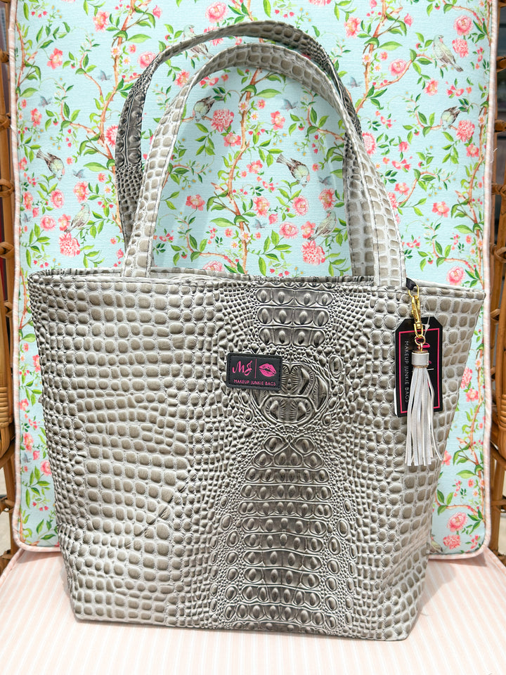 Makeup Junkie Bags - Bubble Gator Greytor Daykeeper [Ready to Ship]